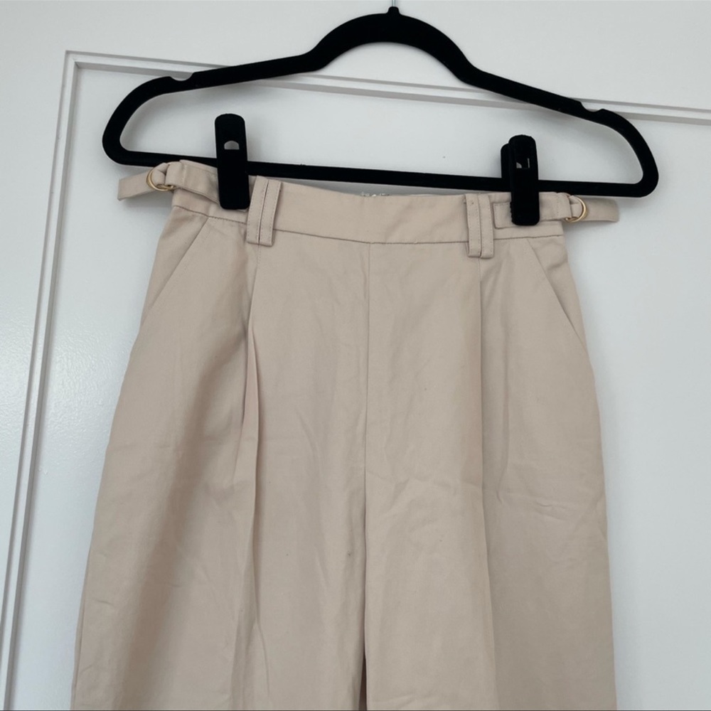 Aje Prima Buttoned Cotton Trouser Pants Neutral - Picture 8 of 11
